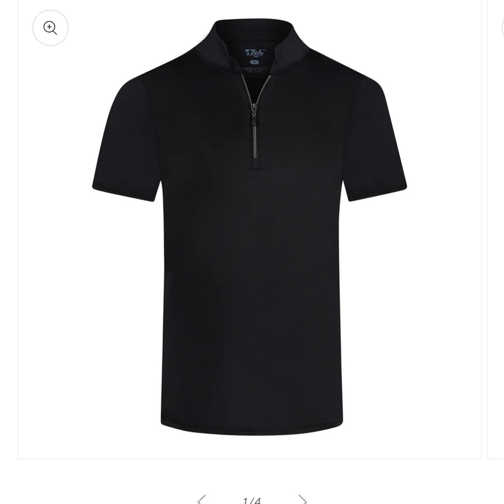 Women’s Black Half-Zip Golf Polo